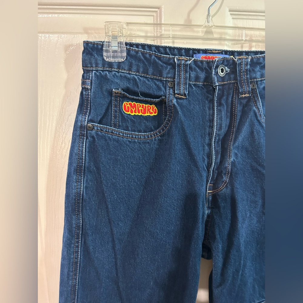 Gymboree Mens Navy Relaxed Denim Jeans with Branded Patch